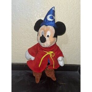 Mickey Mouse Wizard Plush Fantasia Sorcerer Walt Disney World 12”